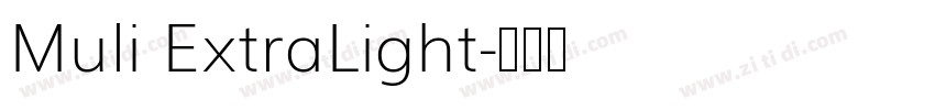 Muli ExtraLight字体转换
